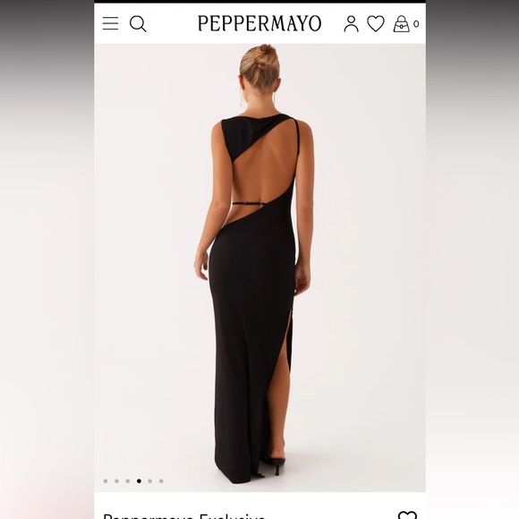 Peppermayo One Shoulder Black Dress - Picture 1 of 7